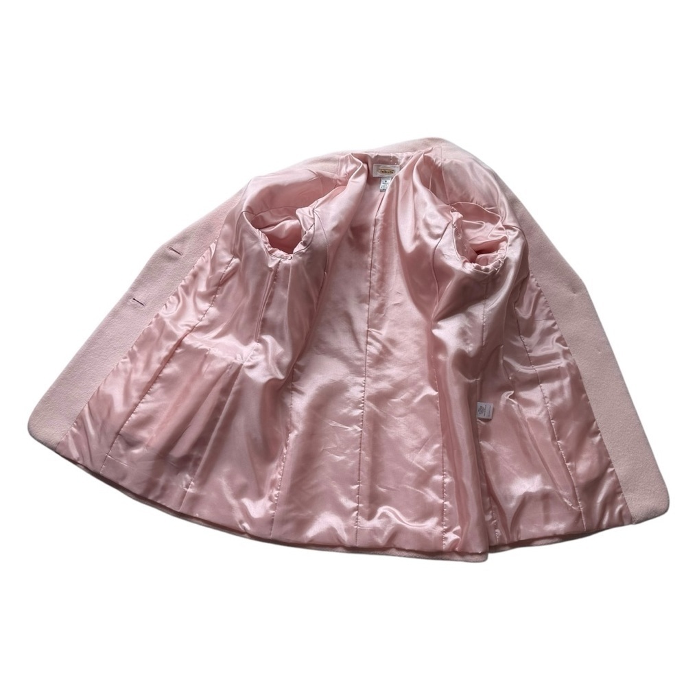Talbots Blazer Jacket Angora Rabbit Hair Wool Light Baby Pink Size 8 NWOT Office - Picture 7 of 10